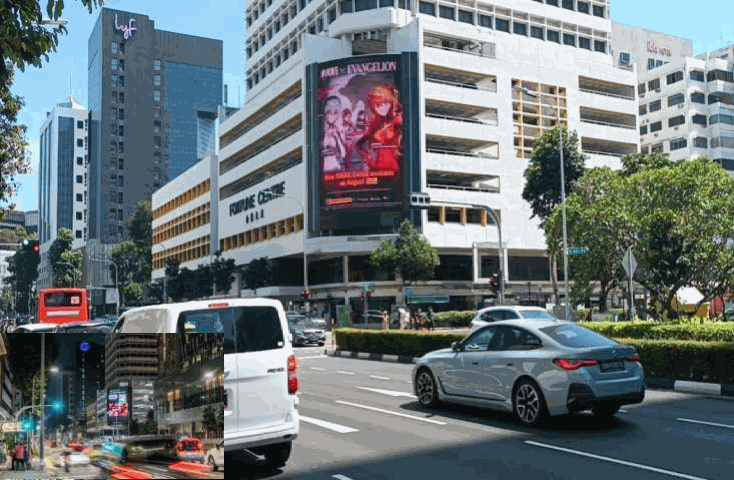 新加坡本古伦街(BENCOOLEN ST)财富中心户外大屏