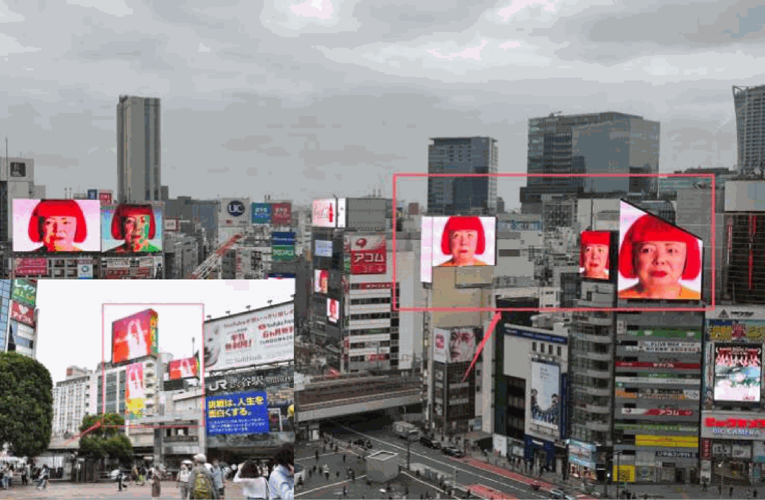 東京都涩谷区宇田川町21-6 交叉口附近LED （7块同步）