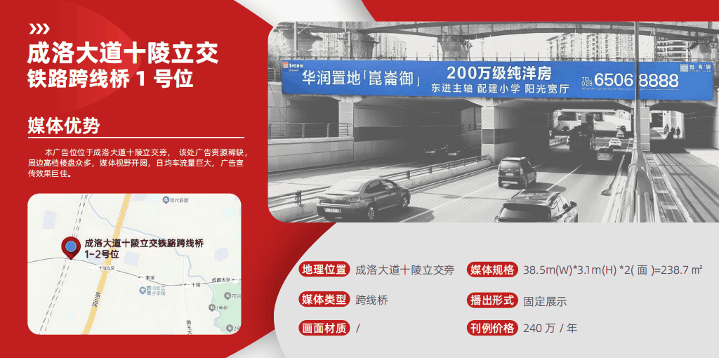 成洛大道十陵立交路侧大牌